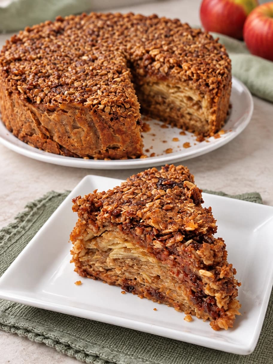 Torta de Maçã com Aveia